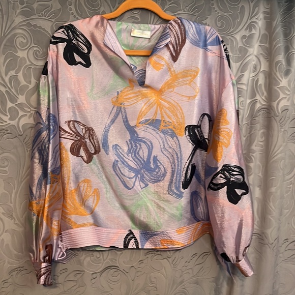 Stine Goya Emmylou Floral Trapunto Hem Top XS - Picture 3 of 9